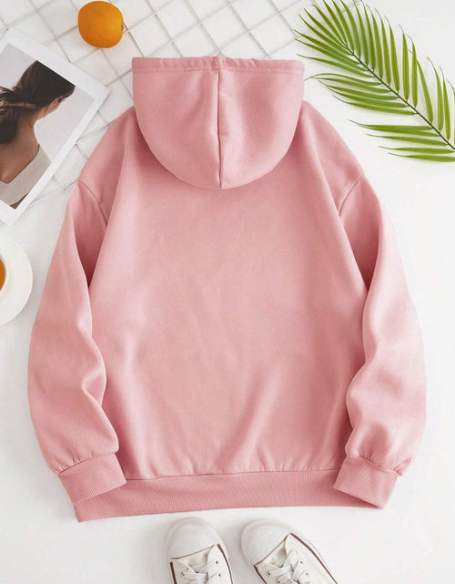 Load image into Gallery viewer, Drawstring Dropped Shoulder Hoodie
