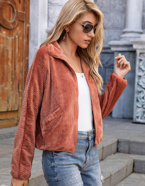 Load image into Gallery viewer, Ivy Lane Zip-Up Collared Jacket with Pockets
