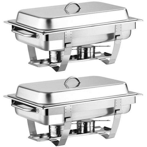 Load image into Gallery viewer, 2 Packs Stainless Steel Full-Size Chafing Dish
