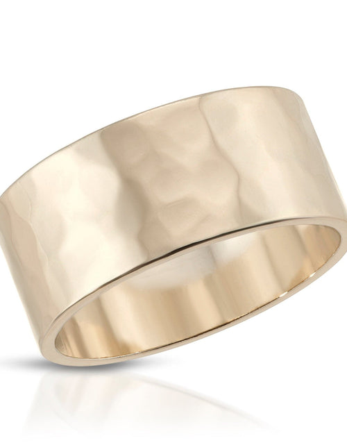 Load image into Gallery viewer, 9.5mm Hammered Ring by eklexic jewelry
