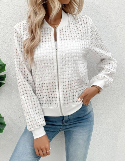 Load image into Gallery viewer, Zip Up Long Sleeve Jacket
