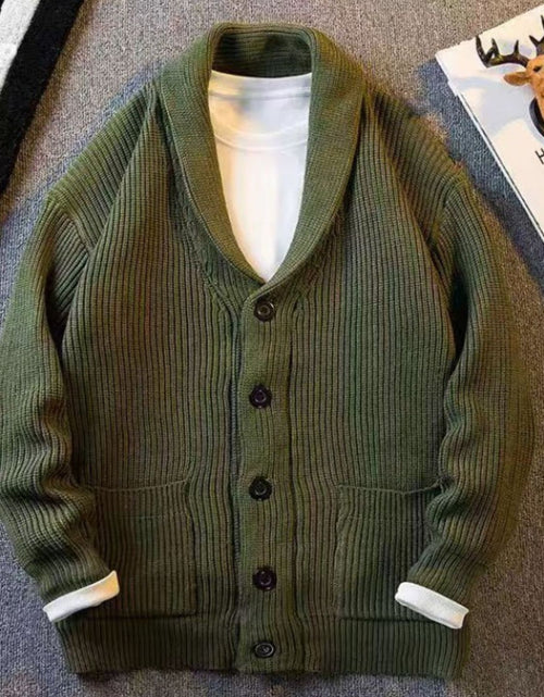 Load image into Gallery viewer, Men's Plus Size Button Down Long Sleeve Cardigan
