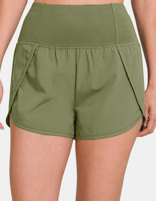 Load image into Gallery viewer, Zenana High-Waisted Zippered Back Pocket Active Shorts

