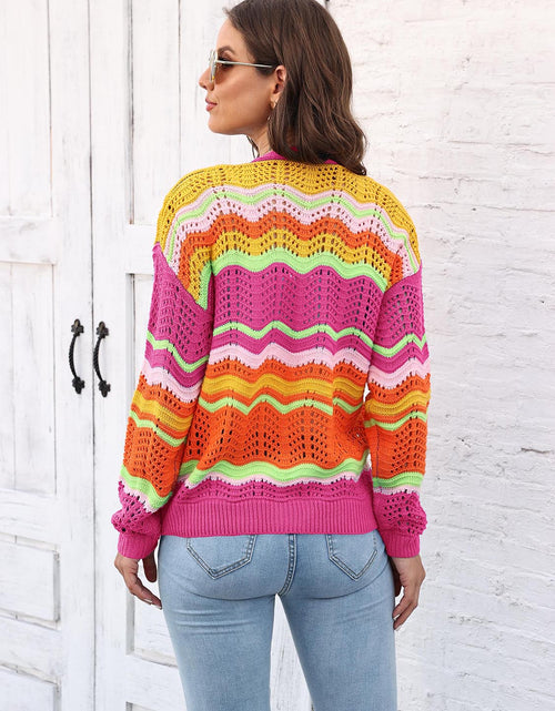 Load image into Gallery viewer, Open Front Openwork Cardigan
