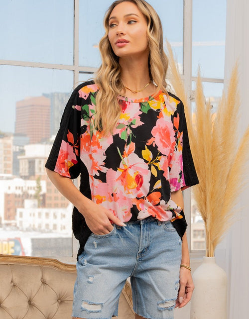 Load image into Gallery viewer, Sew In Love Full Size Floral Round Neck Short Sleeve T-Shirt
