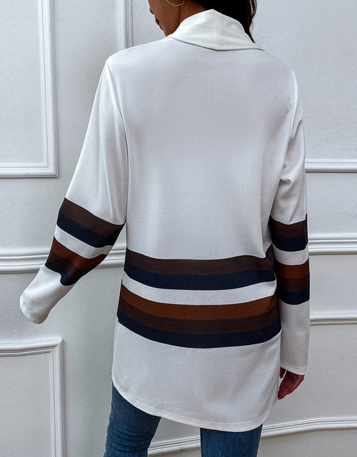 Load image into Gallery viewer, Shiny Color Block Open Front Cardigan
