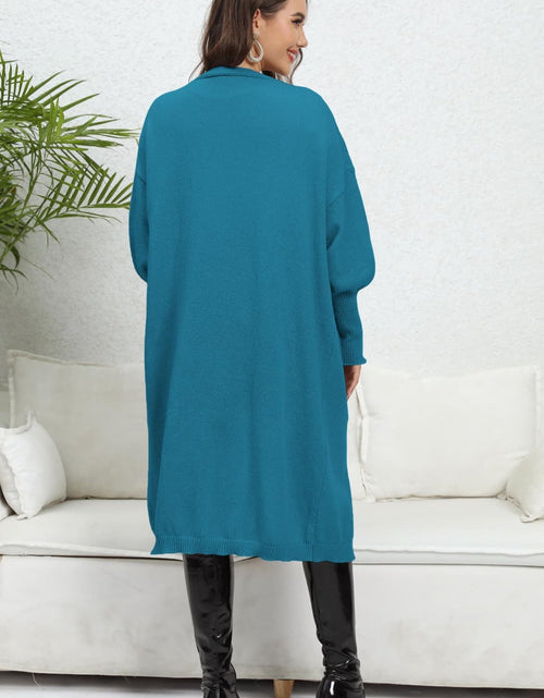 Load image into Gallery viewer, Open Front Dropped Shoulder Cardigan
