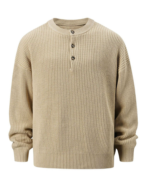 Load image into Gallery viewer, Men's Round Neck Long Sleeve Sweater
