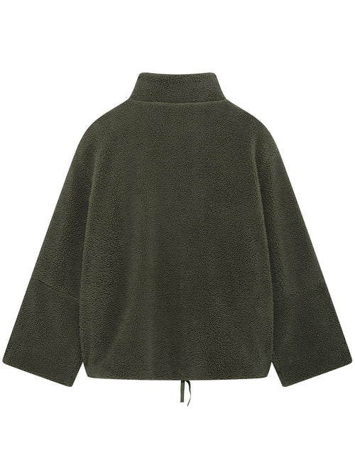 Load image into Gallery viewer, Turtleneck Zip Up Long Sleeve Plush Jacket
