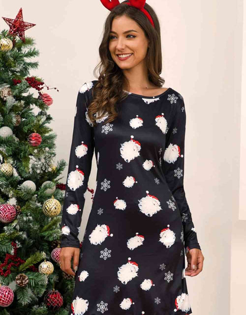 Load image into Gallery viewer, Full Size Christmas Long Sleeve Dress
