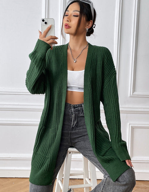 Load image into Gallery viewer, Open Front Long Sleeve Cardigan
