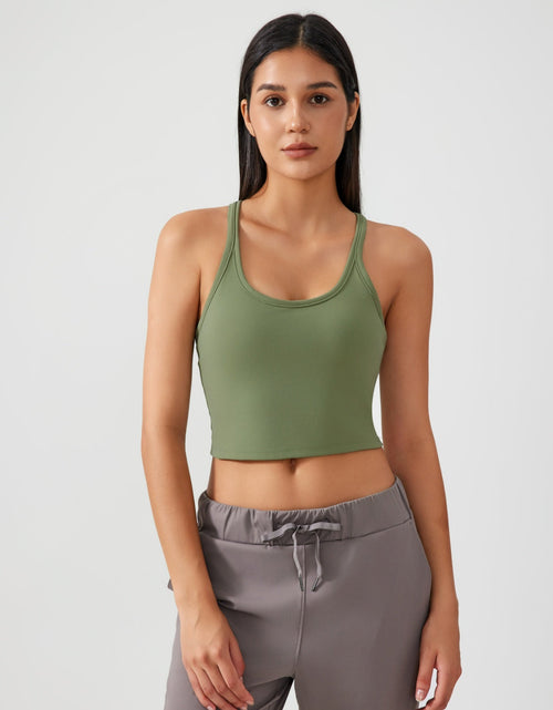Load image into Gallery viewer, Millennia Scoop Neck Active Tank with Detachable Chest Pads
