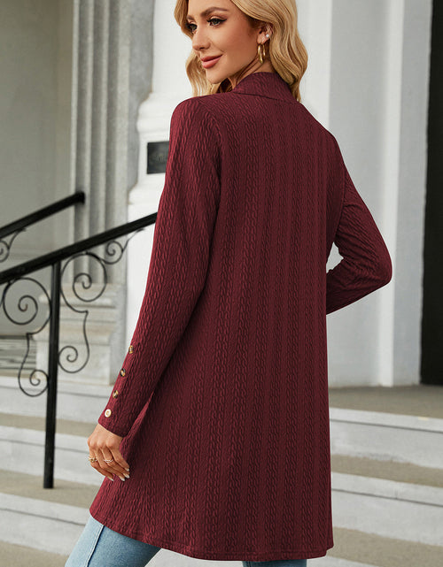 Load image into Gallery viewer, Open Front Long Sleeve Cardigan
