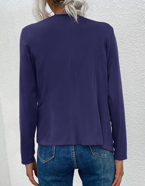 Load image into Gallery viewer, Open Front Zipper Pocket Cardigan
