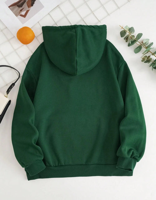 Load image into Gallery viewer, Drawstring Dropped Shoulder Hoodie
