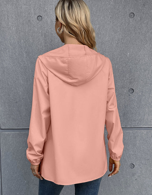 Load image into Gallery viewer, Ivy Lane Zip Up Long Sleeve Hooded Watertight Jacket
