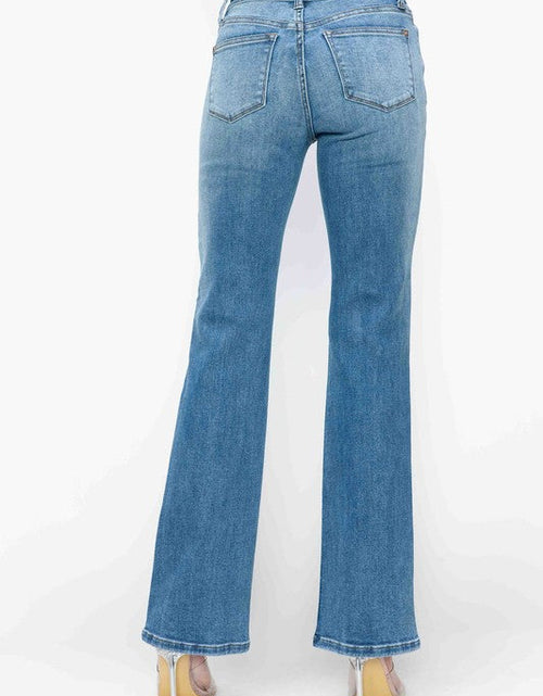 Load image into Gallery viewer, bytos Full Size Cat's Whiskers Mid Rise Bootcut Jeans
