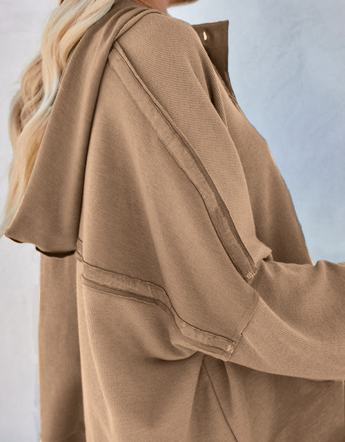 Load image into Gallery viewer, Exposed Seam Long Sleeve Hoodie
