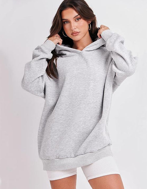 Load image into Gallery viewer, Dropped Shoulder Long Sleeve Hoodie
