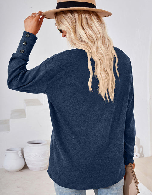 Load image into Gallery viewer, V-Neck Dropped Shoulder T-Shirt
