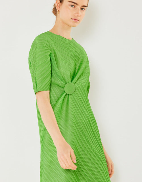Load image into Gallery viewer, Marina West Swim Pleated Dolman Sleeve Dress
