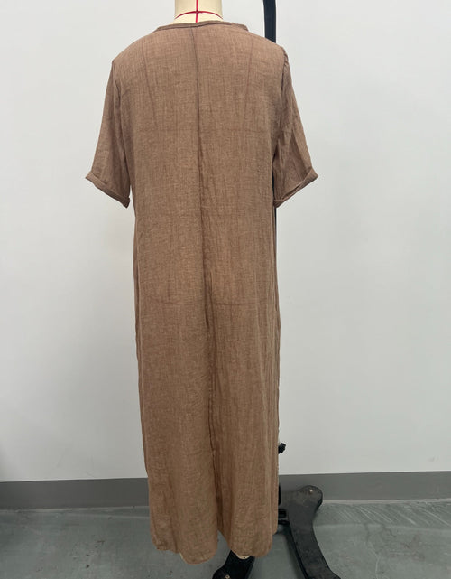 Load image into Gallery viewer, Full Size V-Neck Short Sleeve Midi Dress Plus Size
