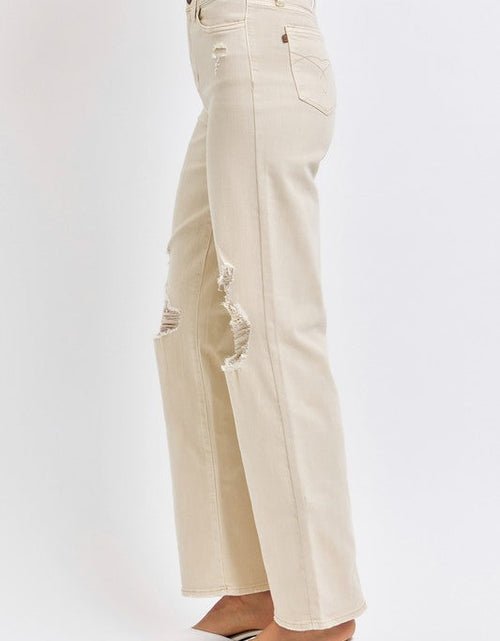 Load image into Gallery viewer, Judy Blue Full Size High Waist Distressed Wide Leg Jeans
