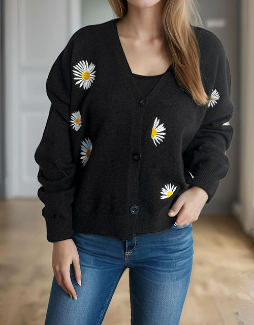 Load image into Gallery viewer, Daisy Button Up V-Neck Cardigan
