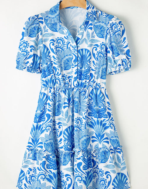 Load image into Gallery viewer, Lilly Floral Drawstring Waist Ruffled Dress by Poppy Lee Lane
