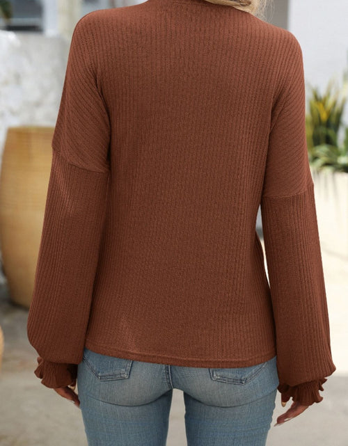Load image into Gallery viewer, Mandy Ribbed Round Neck Long Sleeve T-Shirt
