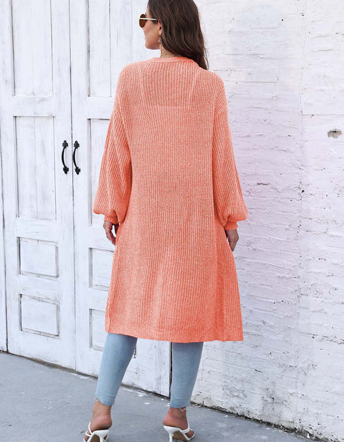 Load image into Gallery viewer, Open Front Longline Cardigan with Pockets
