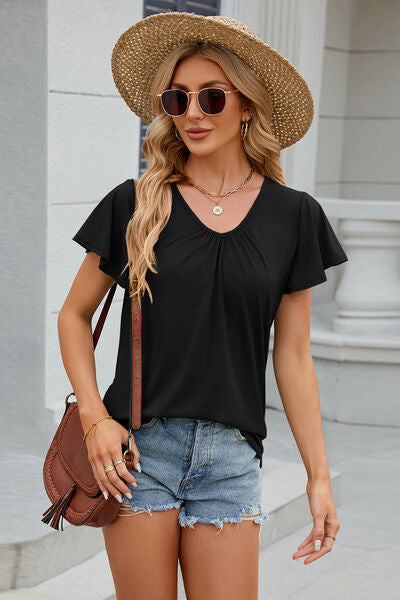 Load image into Gallery viewer, V-Neck Short Sleeve T-Shirt
