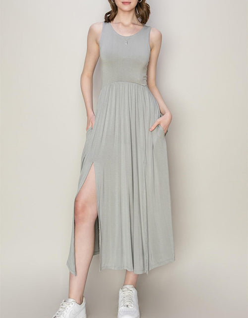 Load image into Gallery viewer, HYFVE Sleeveless Slit Midi Dress
