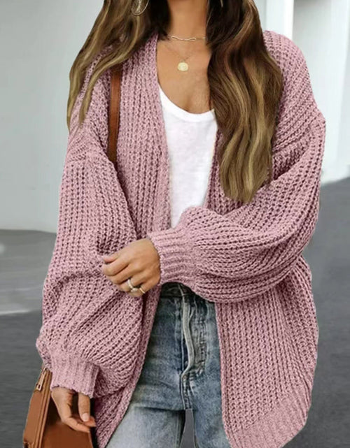 Load image into Gallery viewer, Drop Shoulder Balloon Sleeve Cardigan
