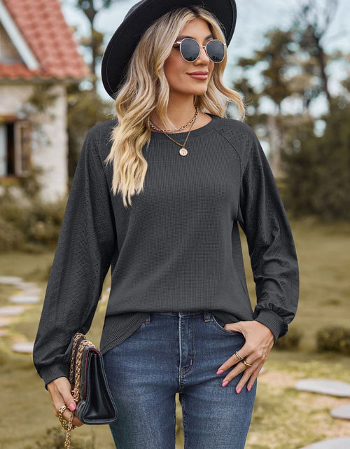 Load image into Gallery viewer, Round Neck Raglan Sleeve Sweatshirt
