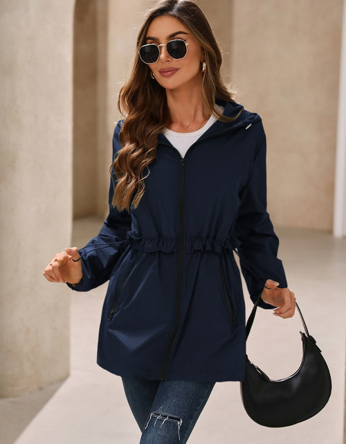 Load image into Gallery viewer, Ivy Lane Outdoor Waterproof Long Sleeve Hooded Windbreaker
