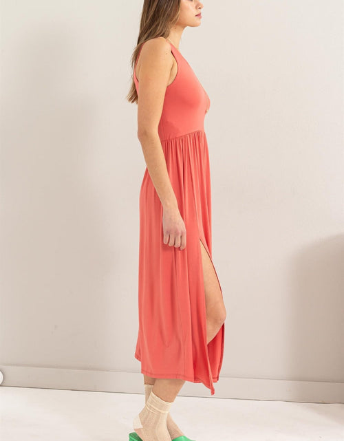 Load image into Gallery viewer, HYFVE Sleeveless Slit Midi Dress
