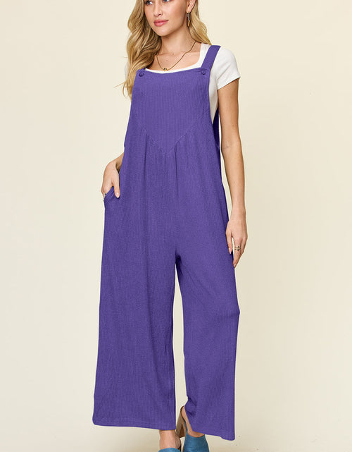 Load image into Gallery viewer, Double Take Full Size Texture Sleeveless Wide Leg Overall
