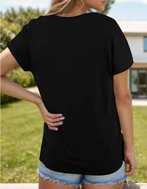 Load image into Gallery viewer, Pocketed Heathered V-Neck Short Sleeve T-Shirt
