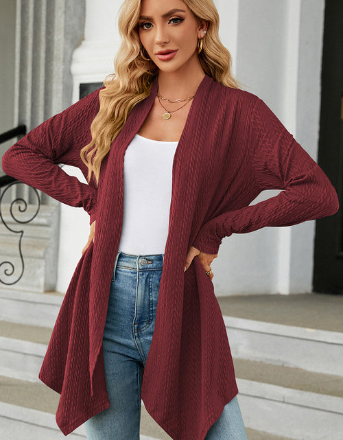 Load image into Gallery viewer, Open Front Long Sleeve Cardigan
