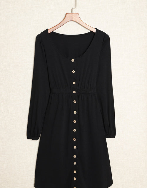 Load image into Gallery viewer, Julianna Button Up High Waist Long Sleeve Dress. by Poppy Lee Lane
