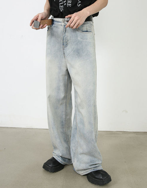 Load image into Gallery viewer, Men's Wide Leg Jeans with Pockets
