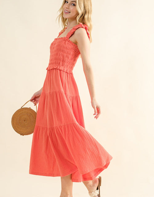 Load image into Gallery viewer, And The Why Smocked Ruffled Tiered Dress
