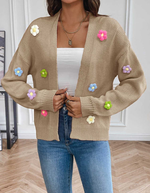 Load image into Gallery viewer, Floral Long Sleeve Open Front Cardigan
