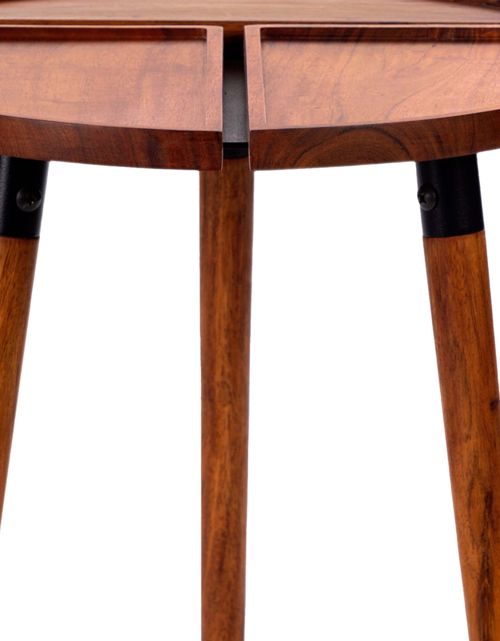 Round Acacia Wood Side Accent Table by Blak Hom