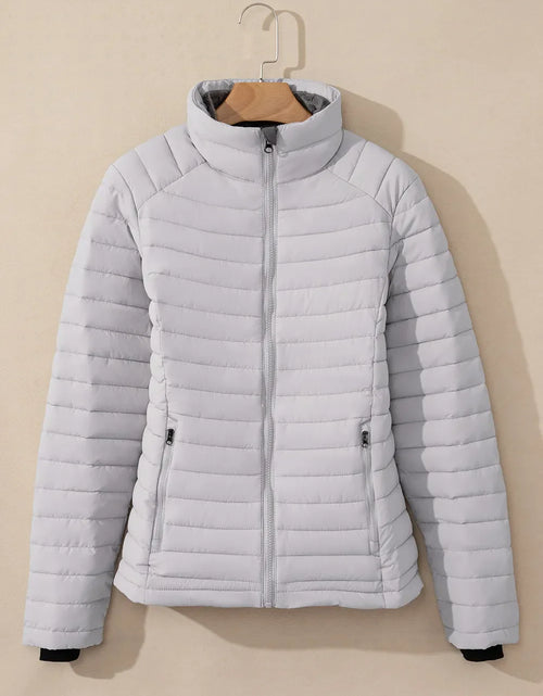 Load image into Gallery viewer, Turtleneck Zip Up Long Sleeve Jacket

