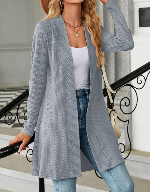 Load image into Gallery viewer, Open Front Long Sleeve Cardigan
