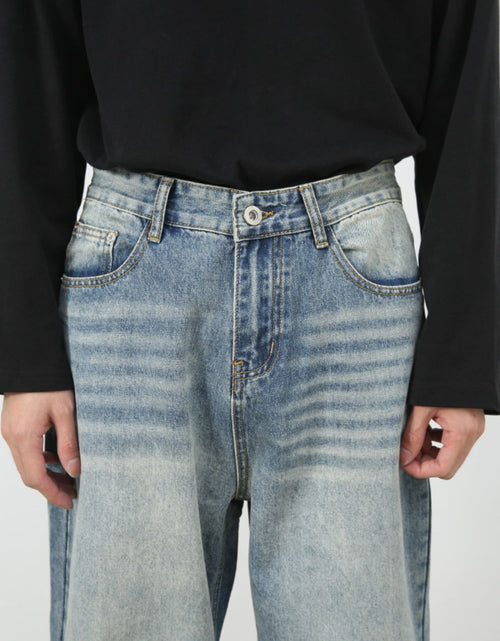 Load image into Gallery viewer, Men's Wide Leg Jeans with Pockets
