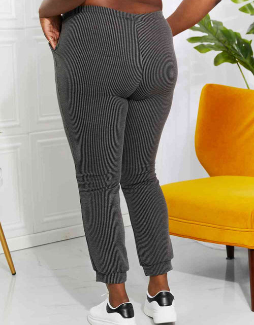 Load image into Gallery viewer, Blumin Apparel Full Size Easy Living Ribbed Joggers
