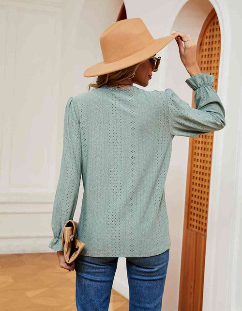 Load image into Gallery viewer, V-Neck Flounce Sleeve Blouse
